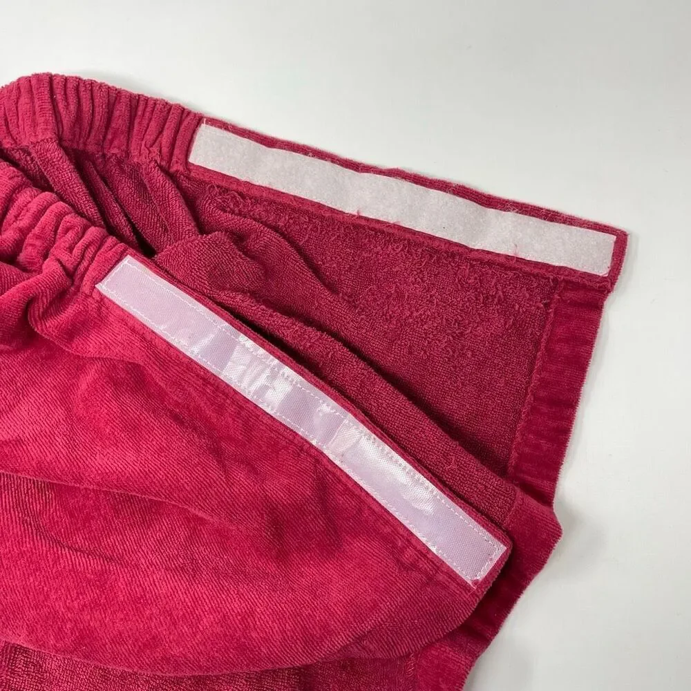 Melsimo Towel Selections Vintage Body Wrap Around Towel Cover Up Terry Cloth Red